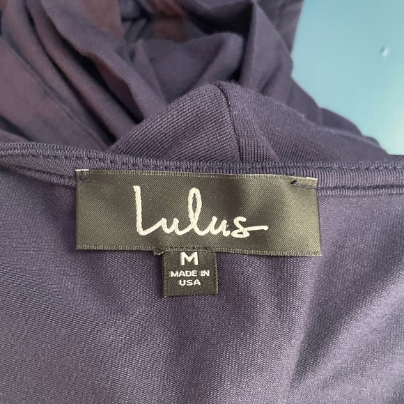 NWT Lulus Garden District Wrap Maxi Dress in Navy Blue Size Medium - Picture 5 of 9